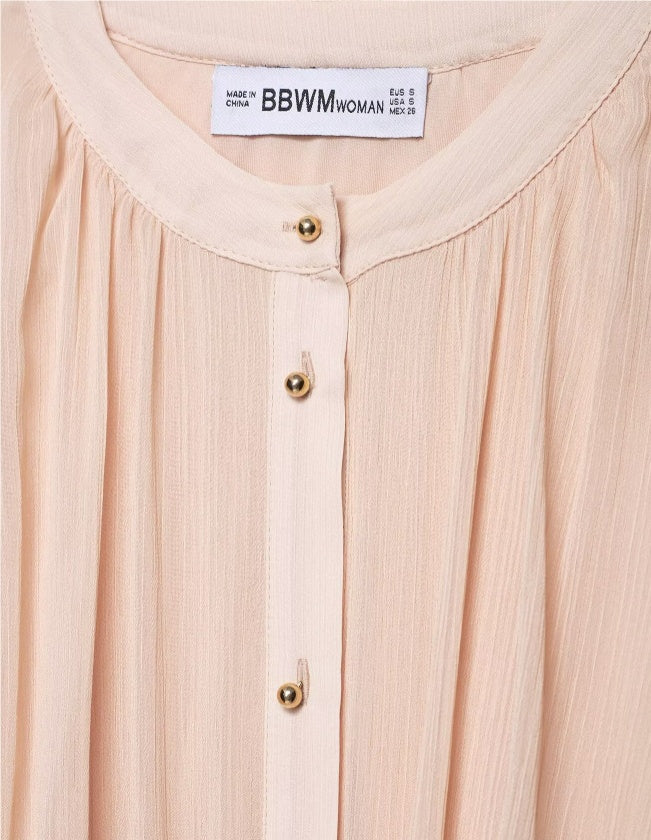 Midi Dress With Belt And Pleats