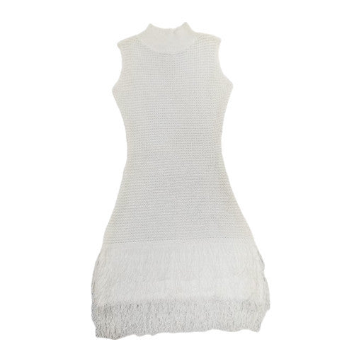 Sleeveless Tassel Hollowed-Out Bodycon Stretchy Dress