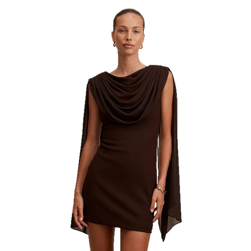 New Solid-Colored Ribbon Womens Dress