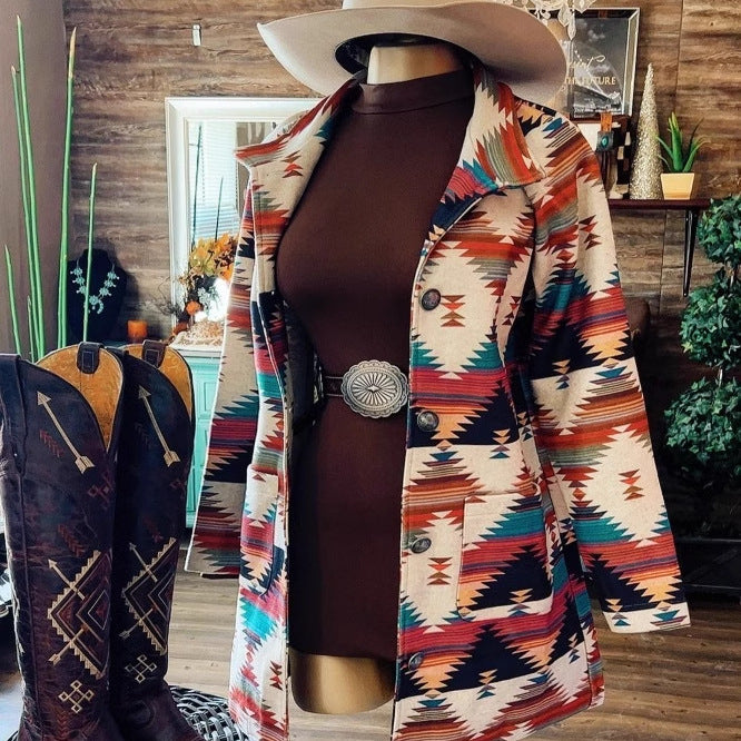 Long-sleeve Cardigan With A Digital Print For Girls