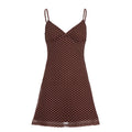 Elegant French-style Ruffled V-neck Slip Dress