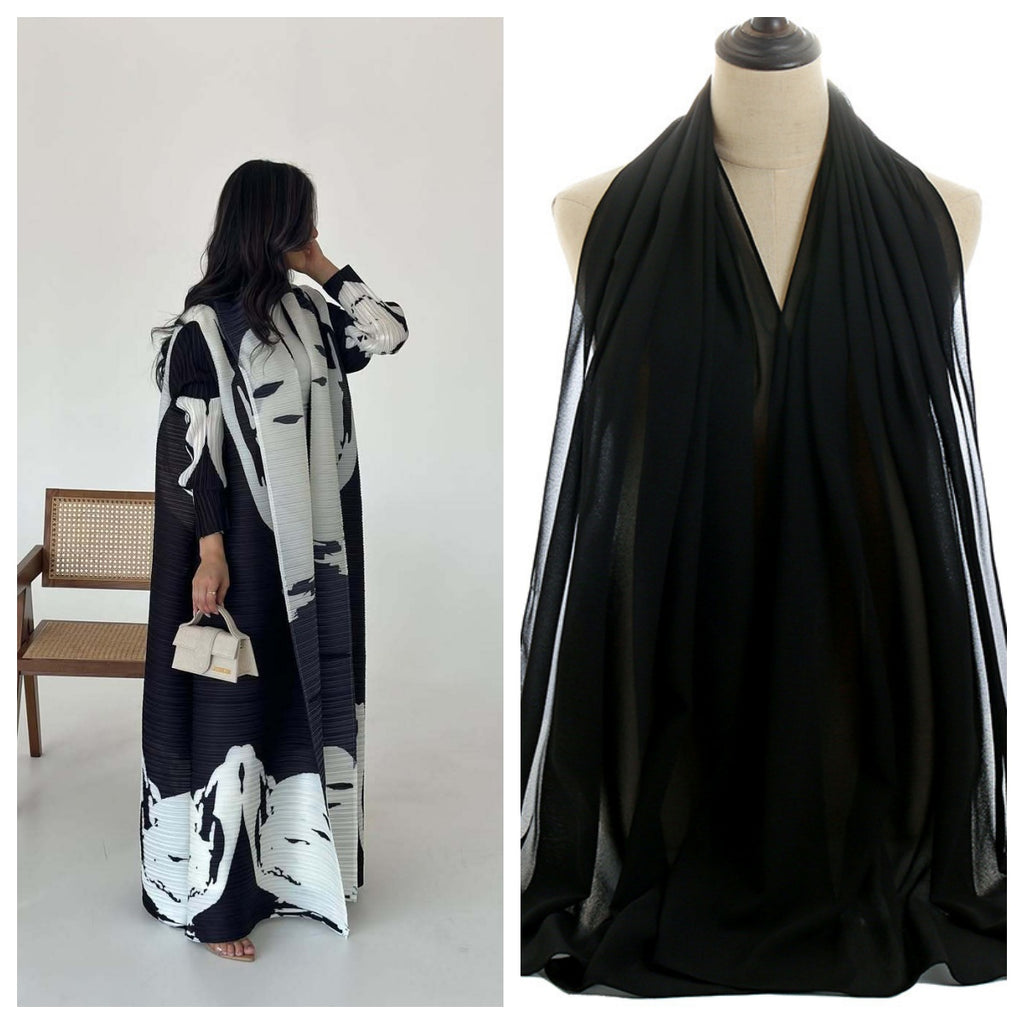 Dubai Abaya Women's Clothing Issey Miyake Pleats Women's Elegant Attire