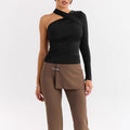 Women's Single Shoulder Long Sleeve Base Top