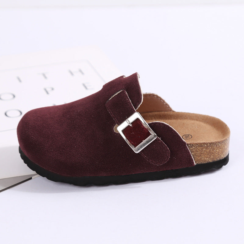 Cork Baby Girl Children's Shoes Belt Buckle