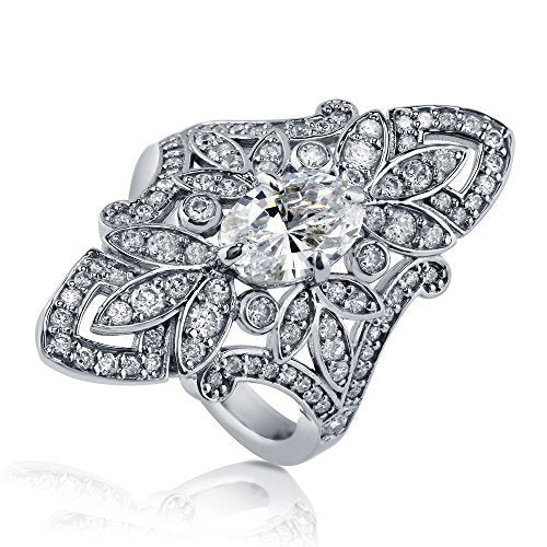 Ethnic  Zircon Women's Exquisite Flower Rings Exotic Style
