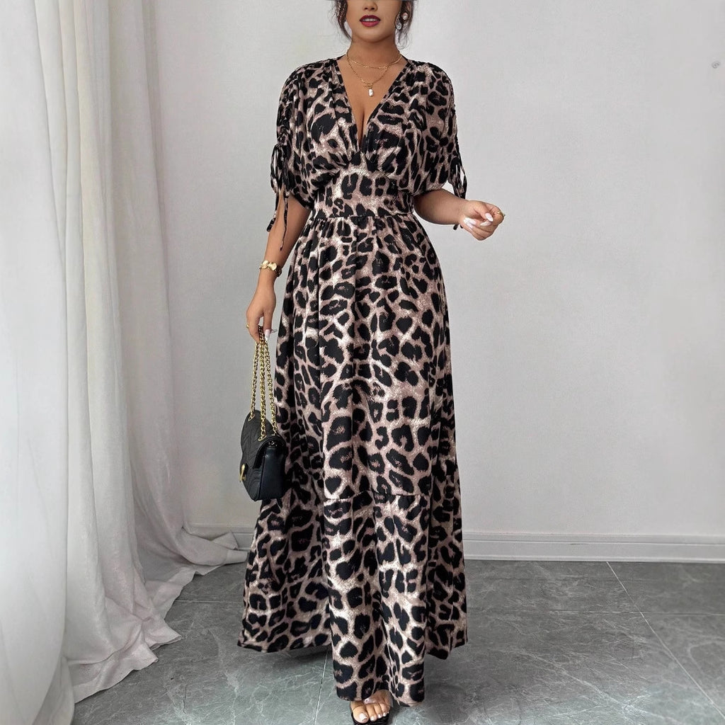V-neck Long Dress European And American Style