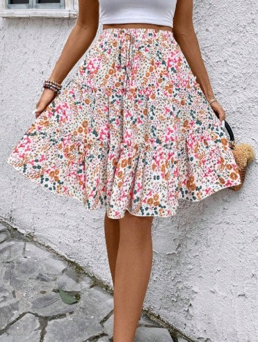 Womens Fashionable Casual Printed Stretch Skirt
