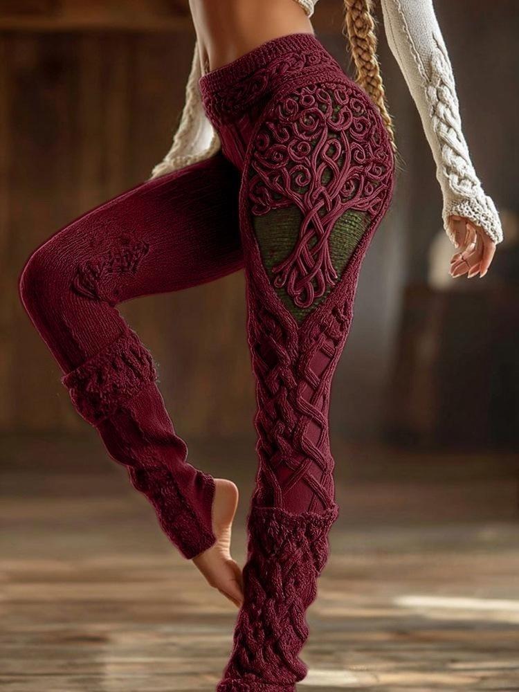 Retro 3D Digital Print Women's Casual Sports Pants